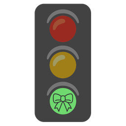 ribbon and vertical traffic light