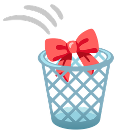 ribbon and wastebasket