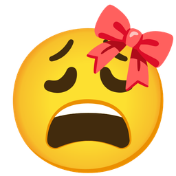 ribbon and weary face