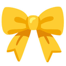 ribbon and yellow heart
