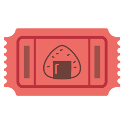 Rice ball and Admission tickets