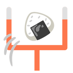 Rice ball and American football