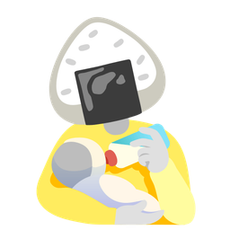 Rice ball and Baby bottle