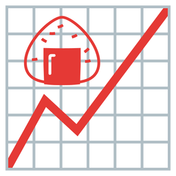 Rice ball and Chart increasing