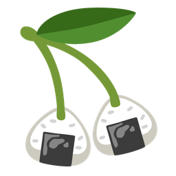 Rice ball and Cherries