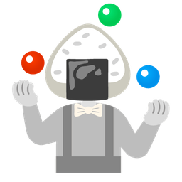 Rice ball and Clown face