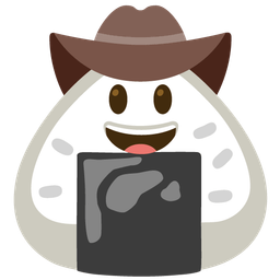 Rice ball and Cowboy hat face