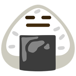 Rice ball and Expressionless face