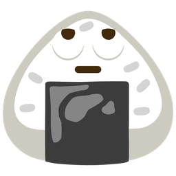 Rice ball and Face with rolling eyes