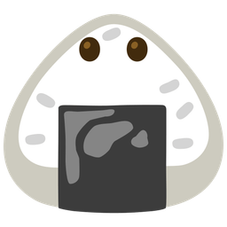 Rice ball and Face without mouth