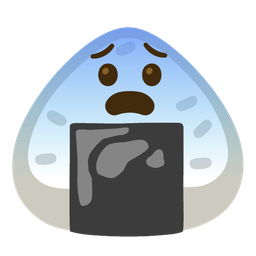 Rice ball and Fearful face