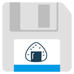 Rice ball and Floppy disk
