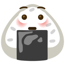 Rice ball and Flushed face