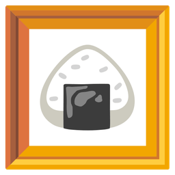 Rice ball and Framed picture