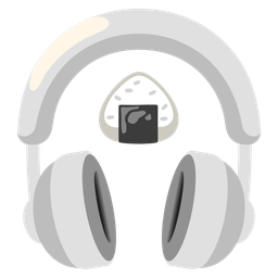 Rice ball and Headphone