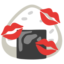 Rice ball and Kiss mark