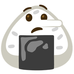 Rice ball and Lying face