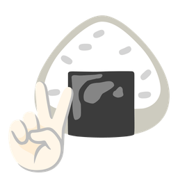 Rice ball and Peace symbol