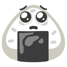 Rice ball and Pleading face