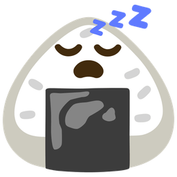 Rice ball and Sleeping face
