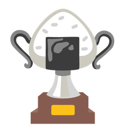 Rice ball and Trophy
