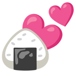 Rice ball and Two hearts