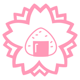 Rice ball and White flower