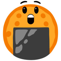 Rice cracker and Astonished face