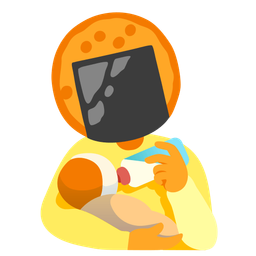 Rice cracker and Baby bottle