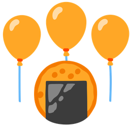 Rice cracker and Balloon