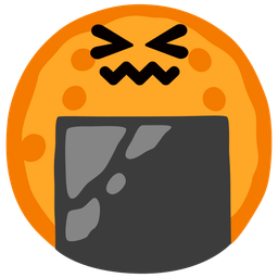 Rice cracker and Confounded face