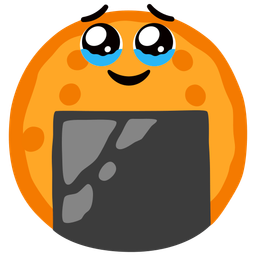 Rice cracker and Face holding back tears