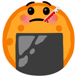 Rice cracker and Face with thermometer