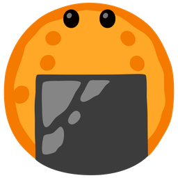 Rice cracker and Face without mouth