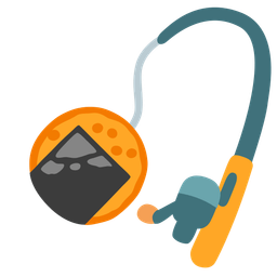 Rice cracker and Fishing pole