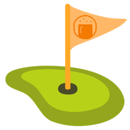 Rice cracker and Flag in hole