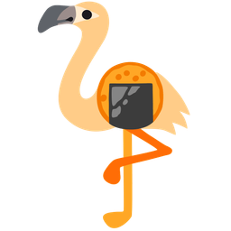 Rice cracker and Flamingo