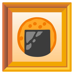 Rice cracker and Framed picture