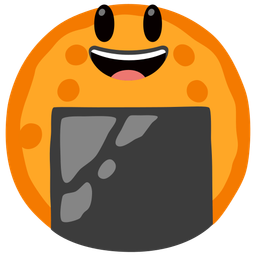 Rice cracker and Grinning face with big eyes