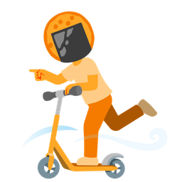 Rice cracker and Kick scooter