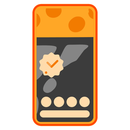 Rice cracker and Mobile phone