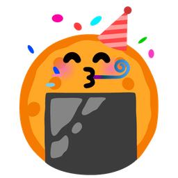 Rice cracker and Partying face