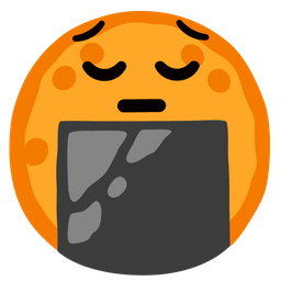 Rice cracker and Pensive face