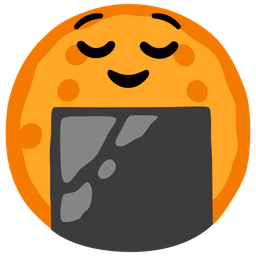 Rice cracker and Relieved face