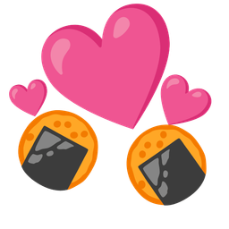 Rice cracker and Revolving hearts