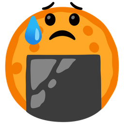 Rice cracker and Sad but relieved face