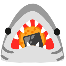 Rice cracker and Shark