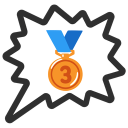 right anger bubble and 3rd place medal