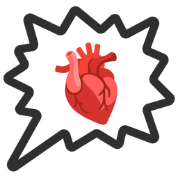 right anger bubble and anatomical heart