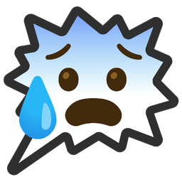 right anger bubble and anxious face with sweat